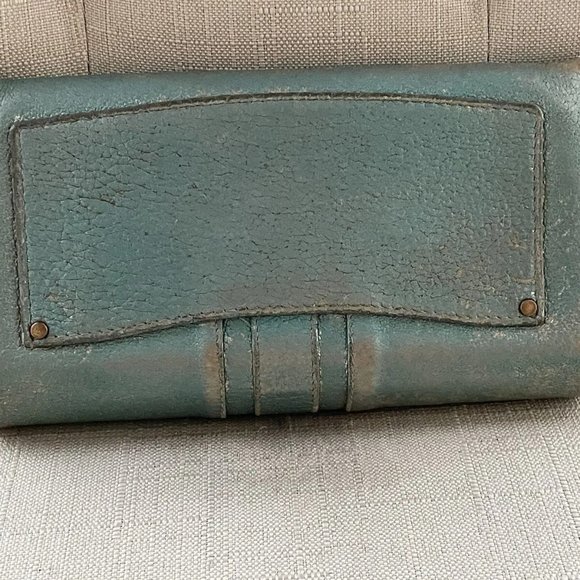 Jimmy Choo Women Wallet Cardholder Blue Leather Wristlet Clutch Purse Made Italy - Picture 2 of 12